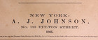 Antique 1866 Map   Georgia   Alabama By A  J  Johnson 18x26