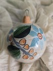 Hand Painted Tonala Pottery Signed Jimon Mexican Folk Art Ball Ornament