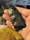 Arrowhead  Paleo Knife Blade Or Spear Point  Black Obsidian