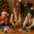 67pcs Dollhouse Accessories Doll House Miniatures Christmas Decoration Small Sce