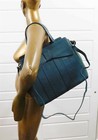 Zac Posen Shirley Green Leather Bow Large Tote Crossbody Bag