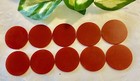 10 Vintage Tiny 7 8    Miniature Red      Bakelite Poker Chips     