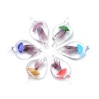 12pcs Handmade Lampwork Big Pendants Smooth Luminous Jellyfish Charms 58 62mm