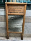 Small Wash Board Lingerie Wood Back Metal Scrub Surface Dubl Handi