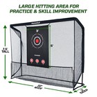 10x7 5ft Heavy Duty Steel Frame Golf Practice Net For Driving With Target Cloth