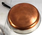 Pre-1968 Revere Ware Copper Bottom Pot Fry Pan 12  Skillet Chicken Fryer