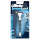 Gillette Sensor Excel Razor Kit     3x Manual Razors   Blades   Shaving For Men