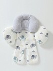 Baby Car Seat Head Support Newborn Infant Soft Breathable Cushion Pad Blue Set