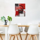  Geometric Wall Art For Bathroom Modern Black And White 16l  X 12w  Red