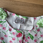 Vintage Nwt Mayfair Kids Baby Girl Cherry Print Bubble Romper Size 6-9 Months