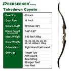 Deerseeker Outdoor 60  Takedown Recurve Bow Traditional Wooden Bow R-hand 55lbs