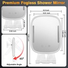Showvigor Heated Shower Mirror Fogless For Shaving With 0 1 l X 0 1 w  White