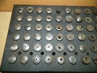 Vintage Collets   Other Items Lot Of 59 Pieces   Wood Box Lathe Machinist Tool