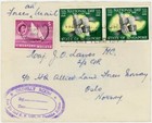 Singapore To Norway 1961 Cover Airport Slogan Machine Forces Airmail Gurkha Rifl