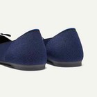 New Rothys The Ballet Flat In Dark Navy Casual Shoes Black Bow Size 12