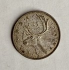 1945 Canada Silver Quarter 25 Cents King George Vi 80  Silver Canadian Coin