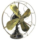 Antique Restored General Electric Brass Blade   Cage Kidney Electric Fan   Video