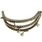 Special 3 Sides Metal Purse Frame Clutch Bag Beads Kiss Clasp Lock 10 5cm