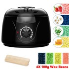 Waxing Kit Wax Heater Warmer Machine Depilatory Wax Bean Stick Body Hair Removal