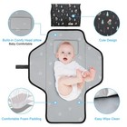 Baby Portable Changing Pad Travel - Waterproof Compact Diaper Changing Mat Wi   