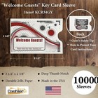 10 000 Hotel Key Card Sleeve  Holder  welcome Guests  2 3 8  X 3 1 2  Clearance