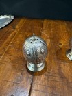 Vintage Juvento Lopez Reyes Mexican Sterling Silver Salt Pepper Shaker Set Tray 