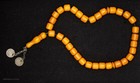 Antique Ottoman Faturan Bakelite Tasbih Misbaha 123g 20 Para Silver 1913
