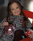 Realistic Girl Reborn Baby 30in Doll Hand-rooted Hair Toddler Toy Art Collection