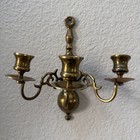 Vintage Brass 3 Candle Wall Sconce Holder Candelabra