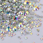 Ss3-ss50 Crystal Clear Ab Flatback Glass Rhinestone Nail Art Stone Decoration