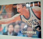 Larry Bird Boston Celtics Converse Basketball Nba Poster 18x39 Vintage 1980s
