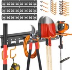 48  Garden Tool Organizer Wall Mount Garage Yard Rack 550lbs Storage Hanger