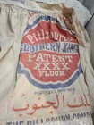 Vintage Pillsbury Southern King  Apron Cream Logo Flour Sack Graphic Cotton 