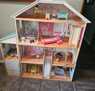 Kid Craft Wooden Mansi  n Doll House Local Pickup Only Very Good Condition  