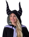 Disney Womens  Villains Maleficent 3d Horns Costume Full-zip Hoodie  Small