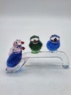 Decorative Glass   Faceted Crystal Love Birds On A Branch Figurine