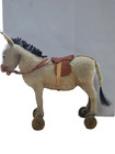 Antique Steiff Donkey Pull Toy On Wooden Wheels Ca 1910