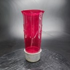 Red Glass Memorial Grave Candle Holder Cemetery Funeral Vigil Remembrance