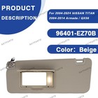 04-24 Nissan Titan Left Driver Side Sun Visor W  Light 96401-ez70b