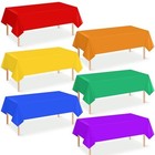 Pack Color Rainbow Theme Tablecloth Assorted Color Plastic Tablecloth 6