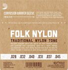 Ej32 Ball End Black Nylon Guitar Strings Silver Wound D addario