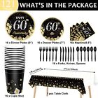 121pcs 60th Wedding Anniversary Party Decorations Set Includes Plates Napkins Cu