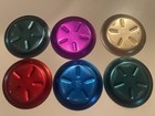 Vintage Anodized Aluminum Coasters Multi-color Craft Mcm