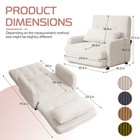 5-position Convertible Sofa Bed Foldable Sleeper Futon Chair W  Pillow   Armrest
