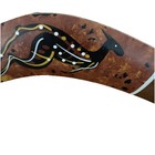 Handcrafted Handpainted Hardwood Boomerang W Stand  Aboriginal Made In Australia