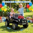 24v 4wd Ride On Truck 800w 2 Seater Rc 3 Speed Halloween Gift Black Big Kids Car