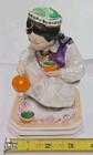 Vintage Avaebo Porcelain Figurine   asian Girl Pouring From Teapot  Signed