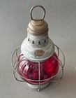 Antique Perkins 8 Perko Nautical Marine Ships Red Globe Onion Lantern z425