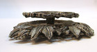 Vintage Ornate Leaf Floral Metal 4 Stick Lipstick Tube Holder Vanity Accessory