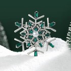 Christmas Rhinestone Snowflake Brooches For Women Unisex Pearl Flower Hot Pins